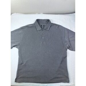 Nike Golf Mens Grey Micro Check Rayon Blend Polo Shirt Size M RN 56323